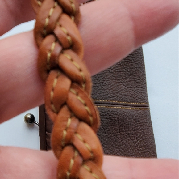 Fossil Brown Floral Embossed Leather Purse Clutch Boho - Picture 8 of 10